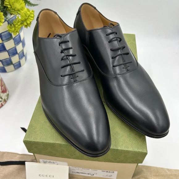 Men’s Gucci, leather lace up Oxford size 13 made in Italy - Picture 1 of 11